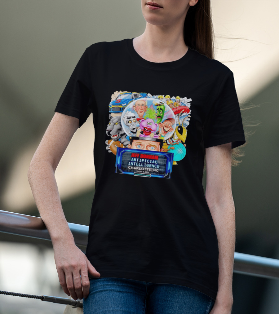 Jeff Dunham Artificial Intelligence Tour Charlotte NC April 9 2026 Characters And Scenes T-Shirt
