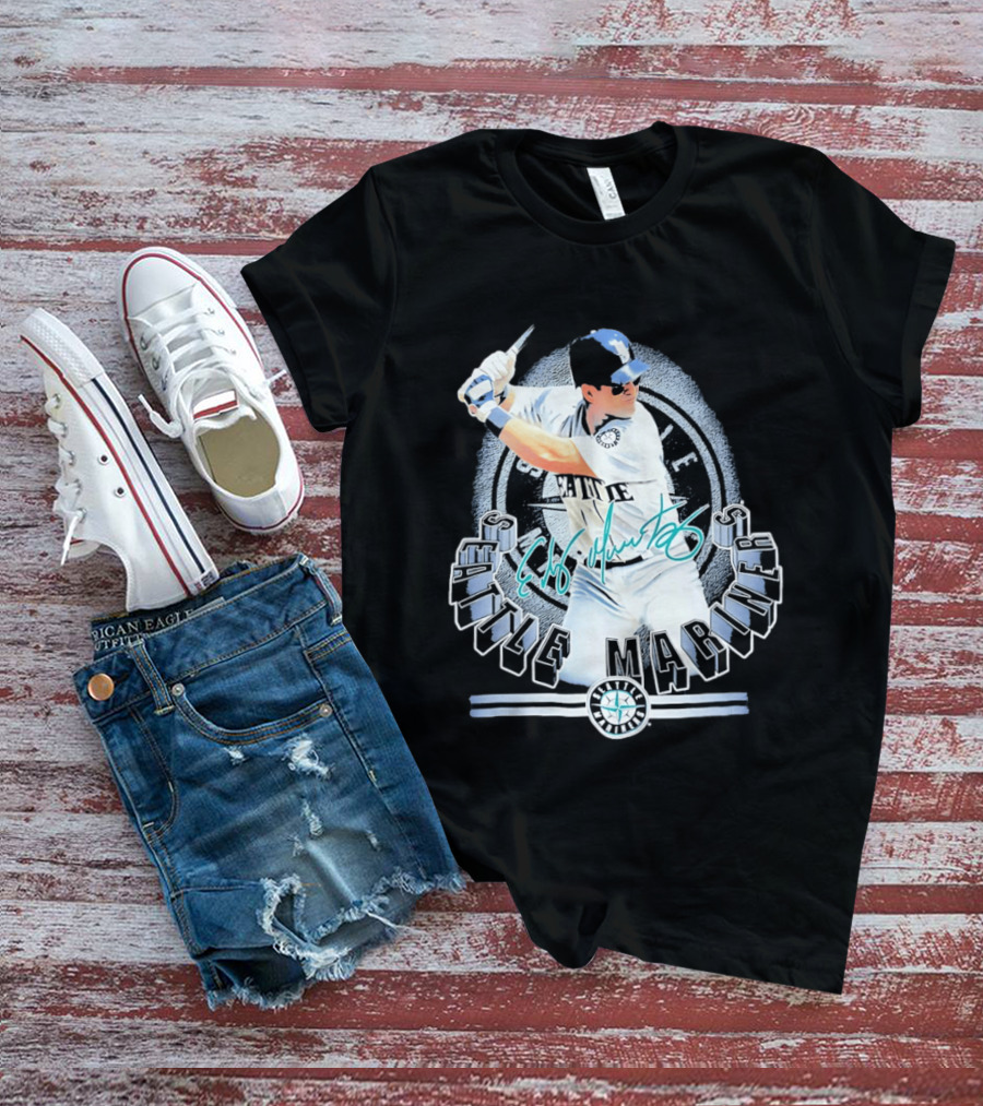 Seattle Mariners Edgar Martinez Signature Baseball Legend T-Shirt