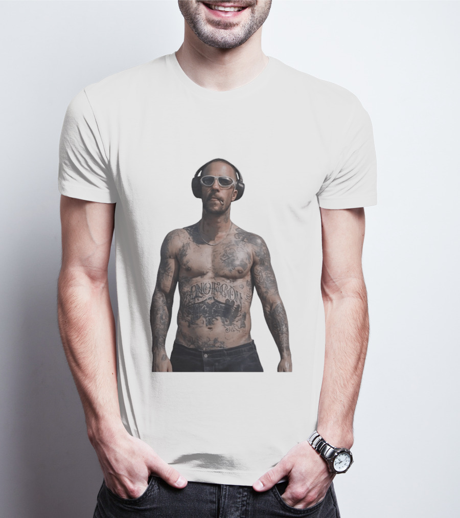 Adam Levine Maroon 5 Smoking Tattoos And Headphones T-Shirt