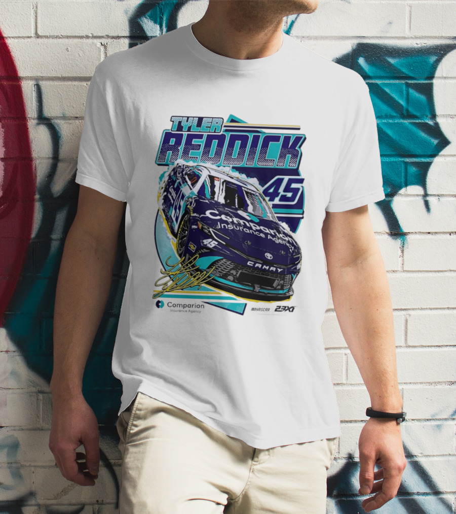 Tyler Reddick 45 Companion Insurance Agent 23XI Racing Toyota Camry T-Shirt