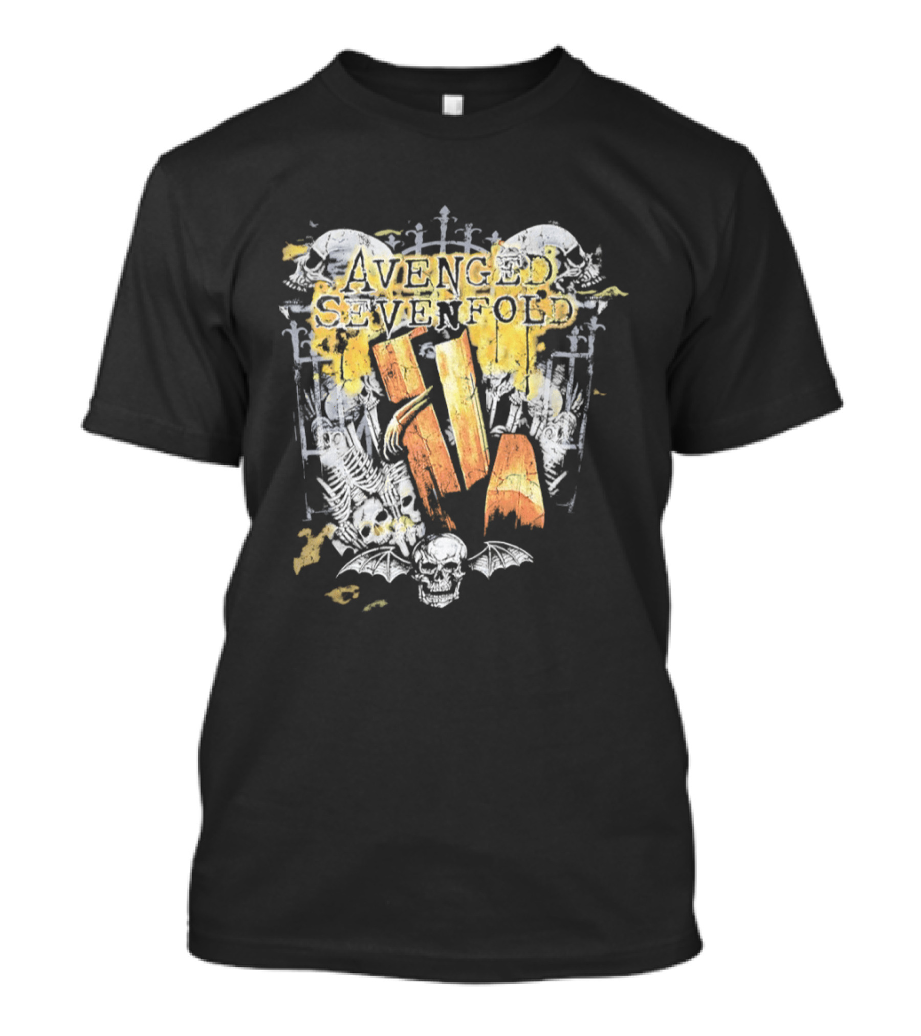 Avenged Sevenfold Skeleton Bat Skull T-Shirt