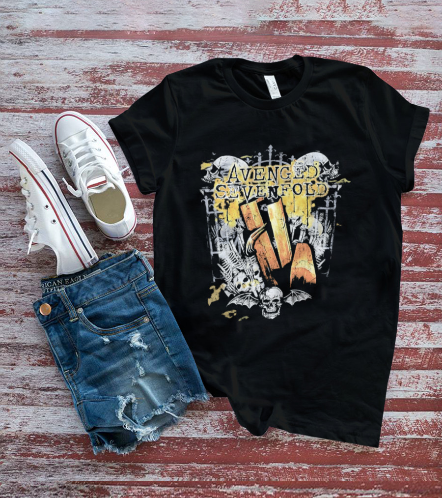 Avenged Sevenfold Skeleton Bat Skull T-Shirt