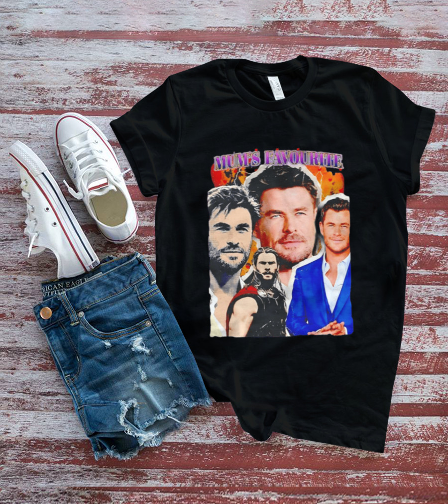 Mum's Favourite Chris Hemsworth Collage T-Shirt