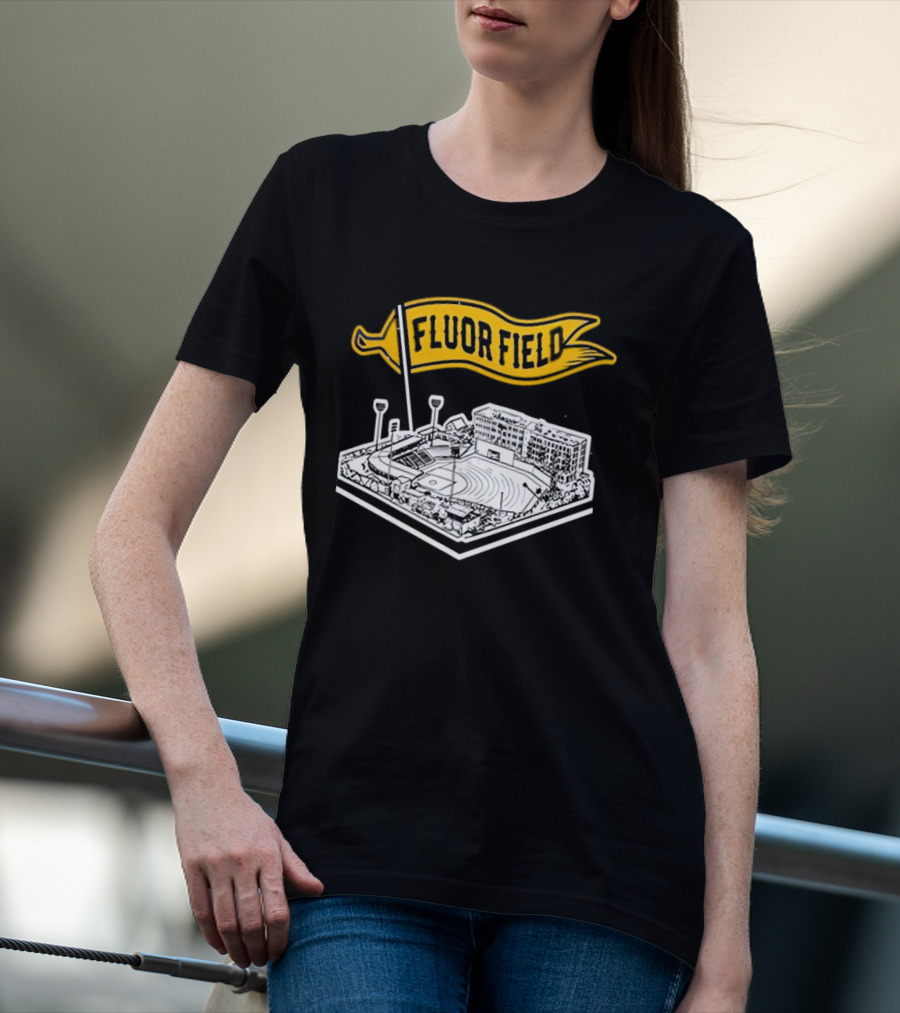 Fluor Field Greenville Drive Baseball Stadium Flag T-Shirt