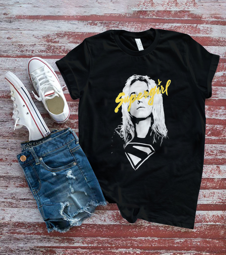 Supergirl Yellow Script With Classic DC Comics T-Shirt