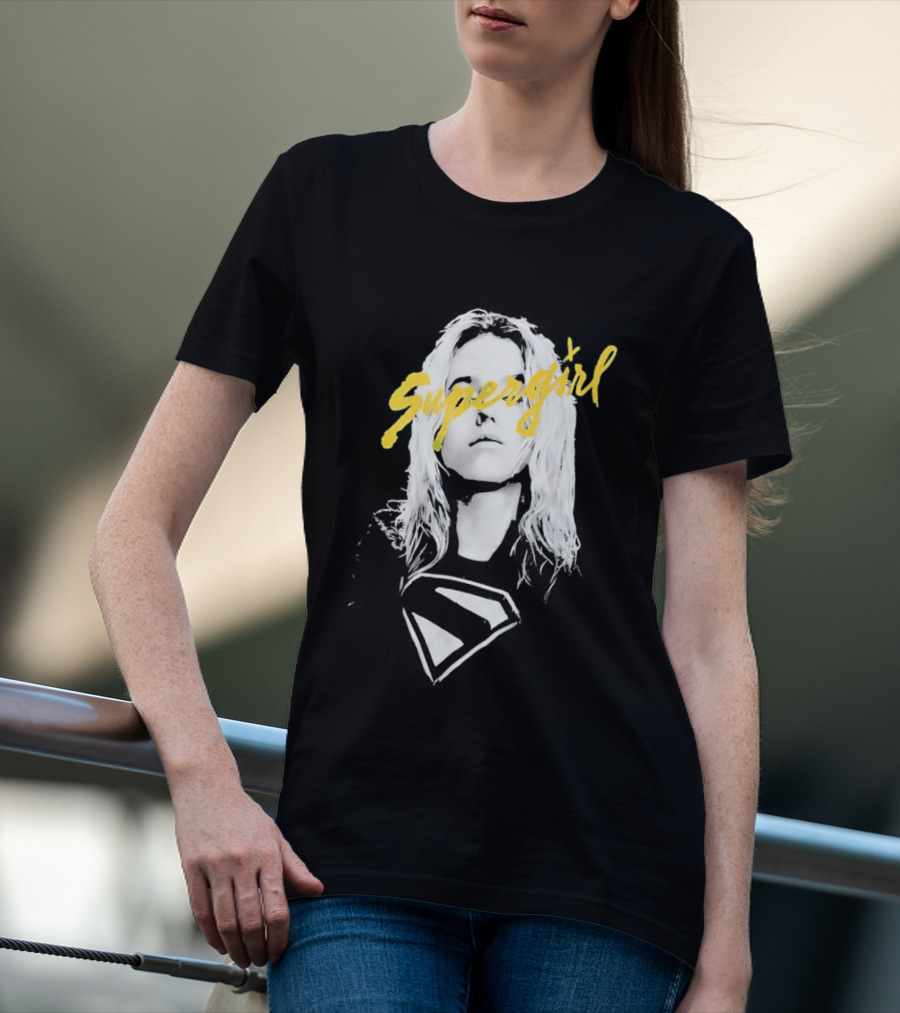 Supergirl Yellow Script With Classic DC Comics T-Shirt