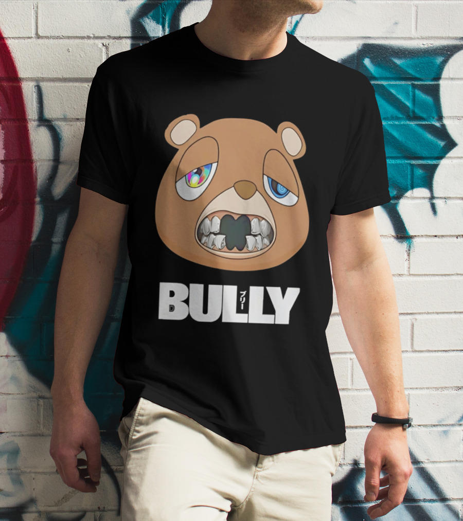 Bully Kanye Bear Character With Multicolored Eyes And Grills T-Shirt