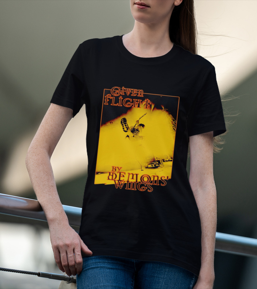 Given Flight By Demons' Wings Guitarist Jumping With Electric Energy T-Shirt