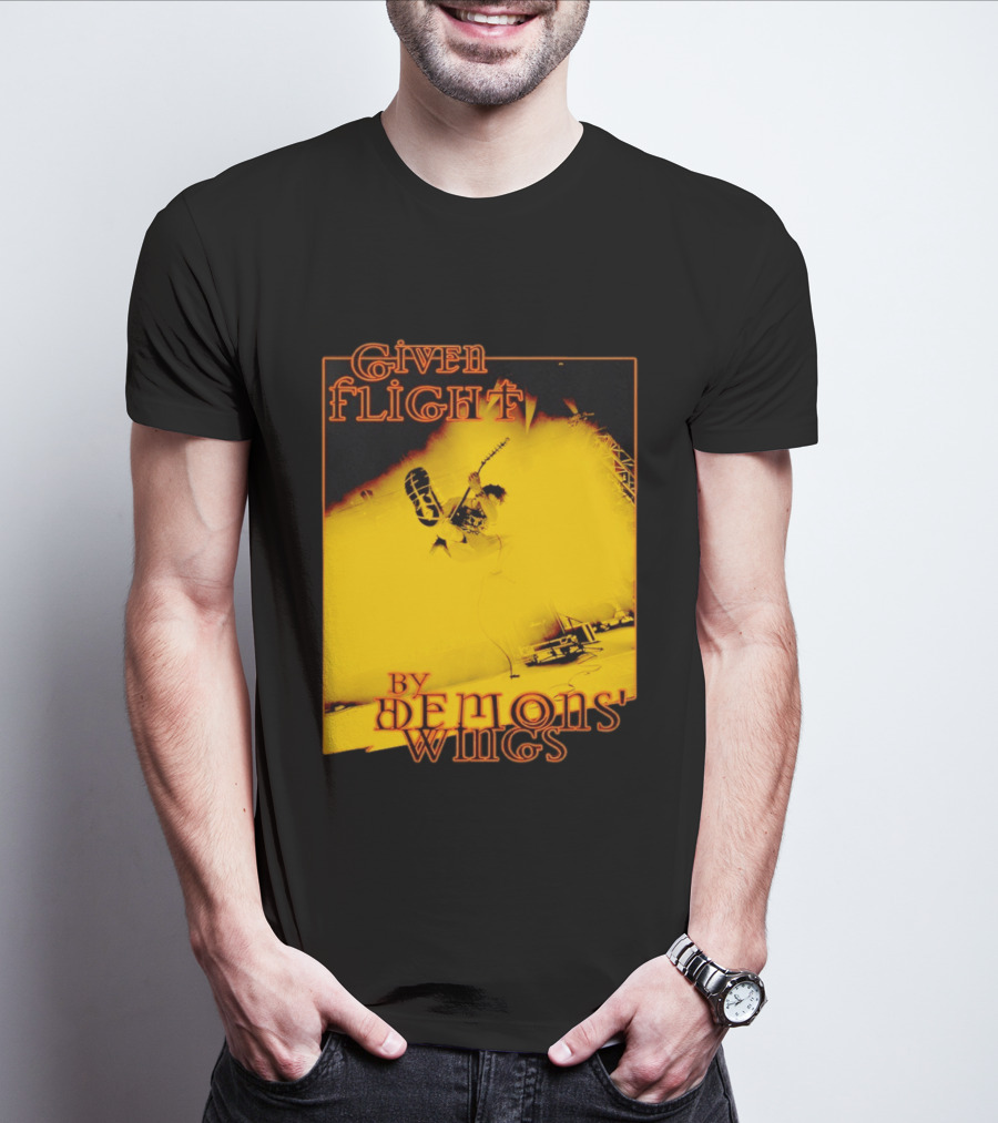 Given Flight By Demons' Wings Guitarist Jumping With Electric Energy T-Shirt