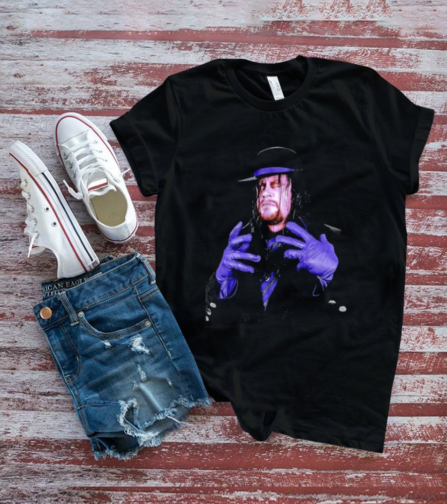 WrestleMania 42 The Undertaker Purple Gloves Iconic Wrestling Legend T-Shirt