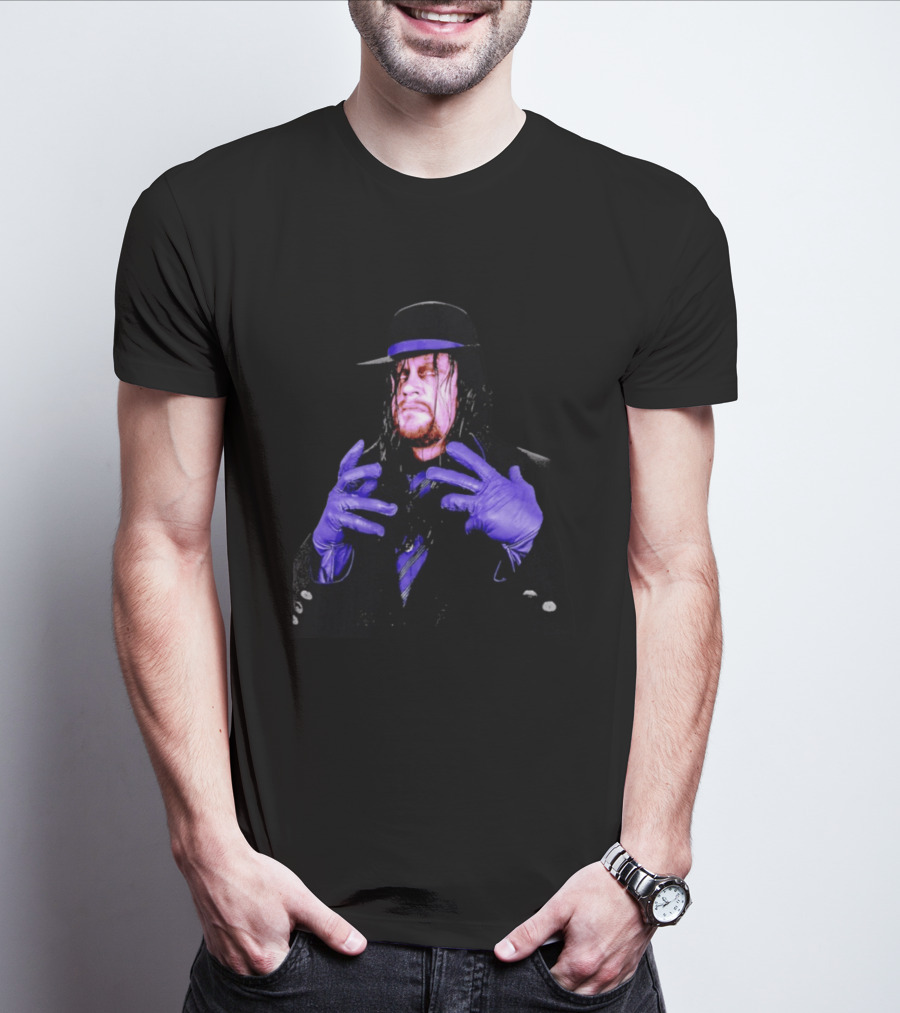 WrestleMania 42 The Undertaker Purple Gloves Iconic Wrestling Legend T-Shirt