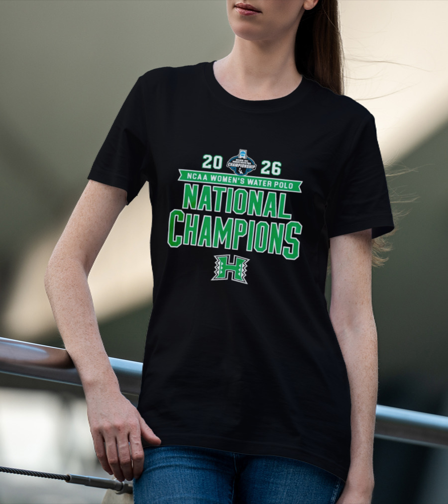 2026 NCAA Women's Water Polo National Champions Hawaii Rainbow Wahine T-Shirt