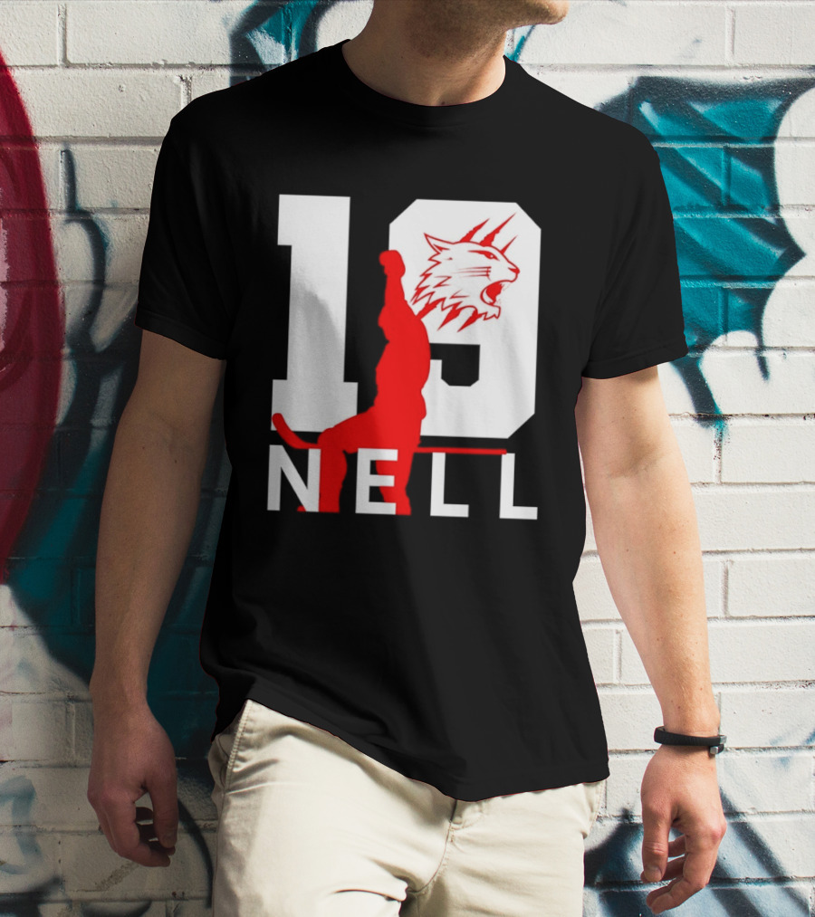 NELL 19 Wildcat Silhouette With Red Figure T-Shirt