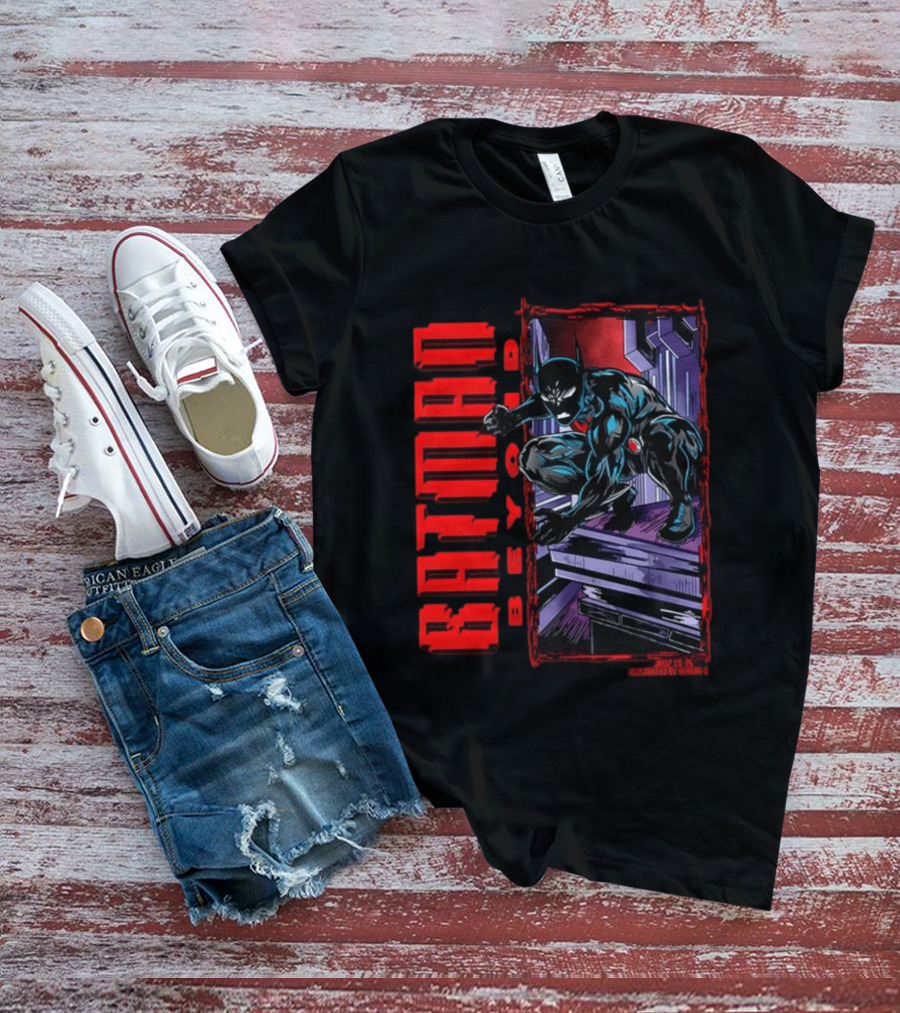 Batman Beyond Combat Readiness Stance Dynamic Gotham City Scene T-Shirt