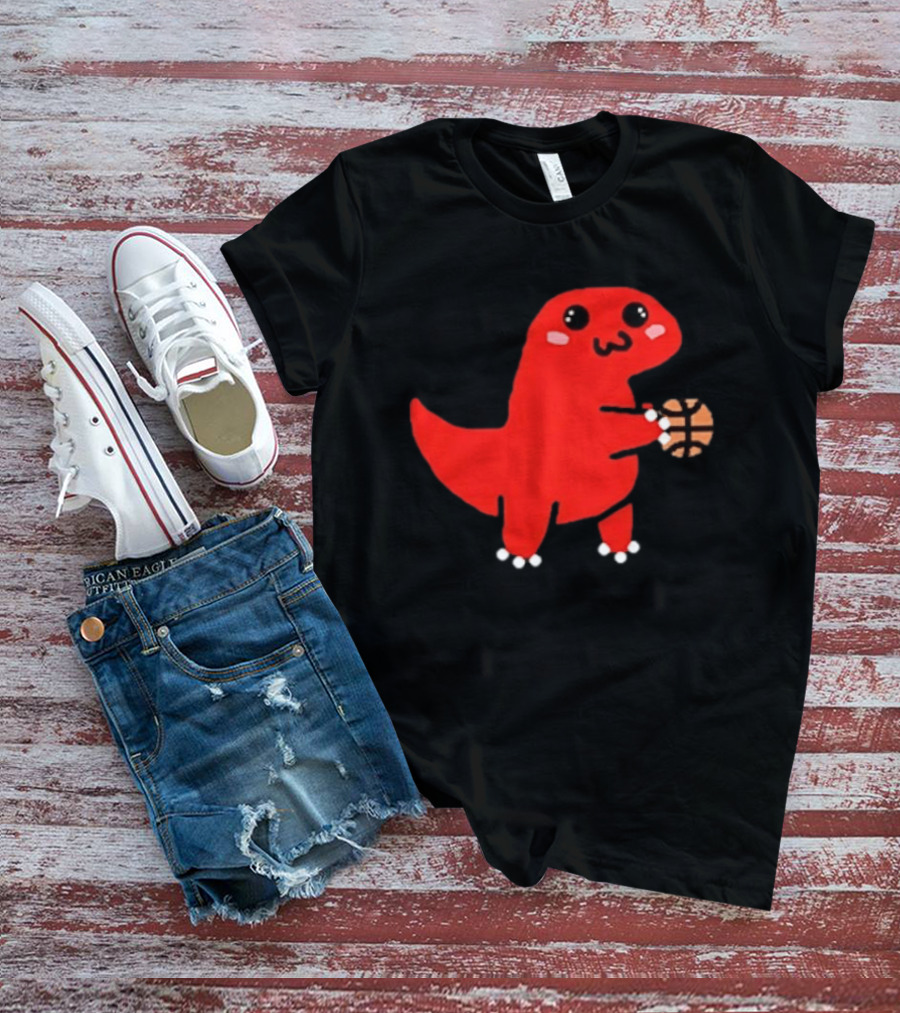 Kawaii Kawaii Toronto Raptors Cute Red Dinosaur Basketball T-Shirt