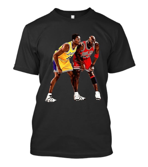 Michael Jordan Vs Kobe Bryant Lakers Vs Bulls NBA Legends Showdown T-Shirt