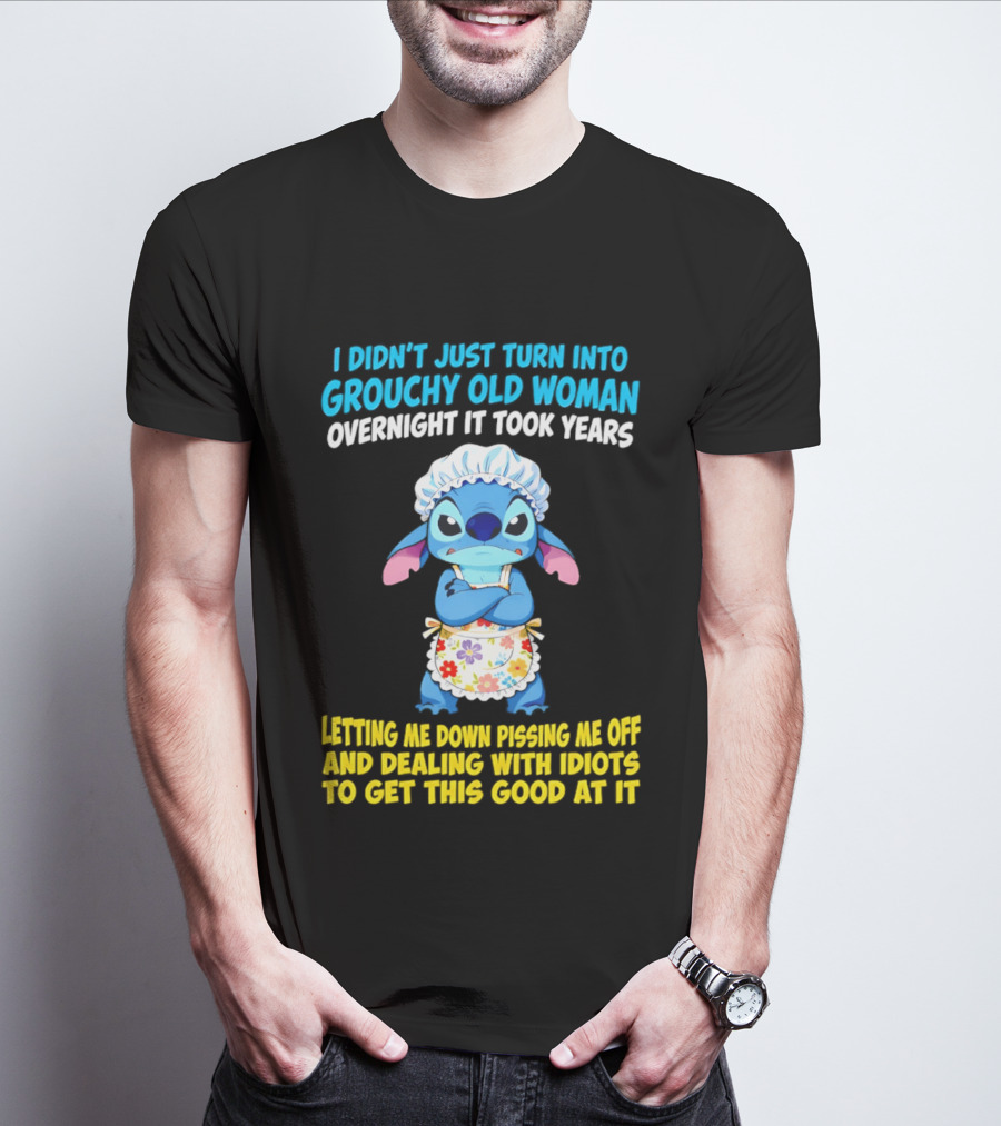 Stitch Housewife Grouchy Old Woman Letting Me Down Pissing Me Off Dealing With Idiots T-Shirt
