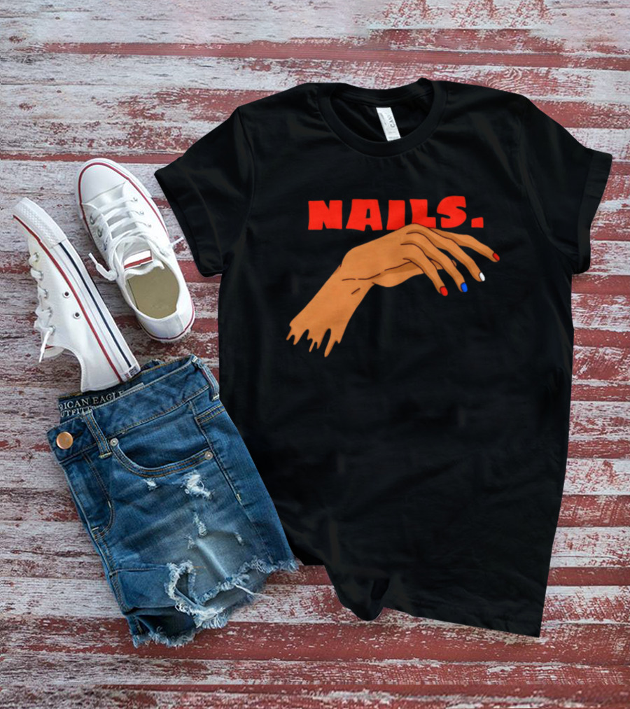 Nails Red Blue White OKC Thunder T-Shirt