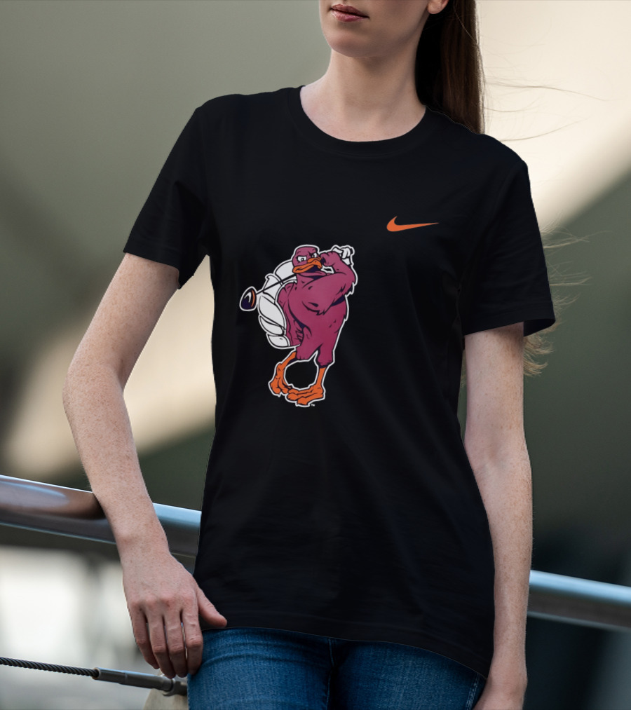 Virginia Tech Hokies Golfing Nike Swoosh Bird T-Shirt