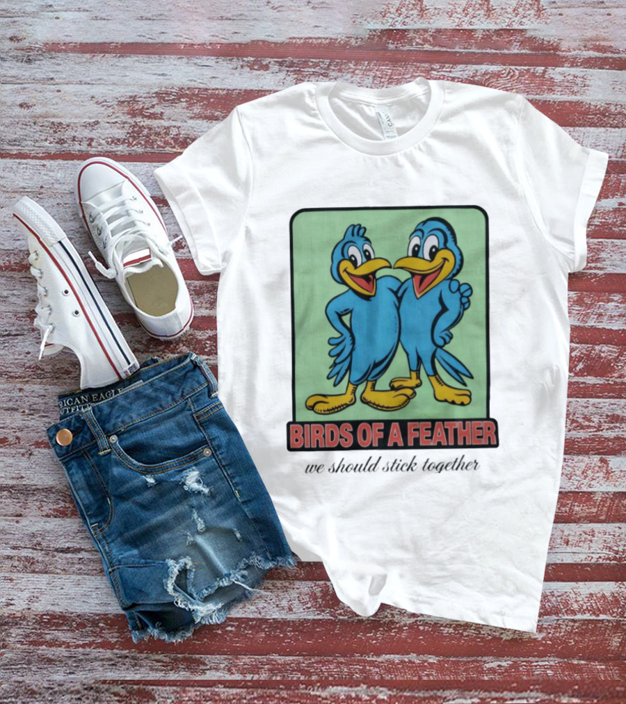 Billie Eilish Birds Of A Feather We Should Stick Together Vintage Cartoon Clothing T-Shirt