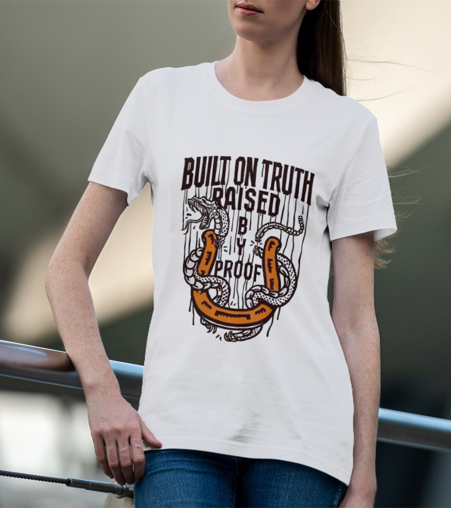 Built On Truth Raised By Proof Snake Wrapped Around Horseshoe T-Shirt