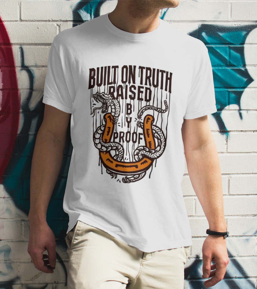Built On Truth Raised By Proof Snake Wrapped Around Horseshoe T-Shirt