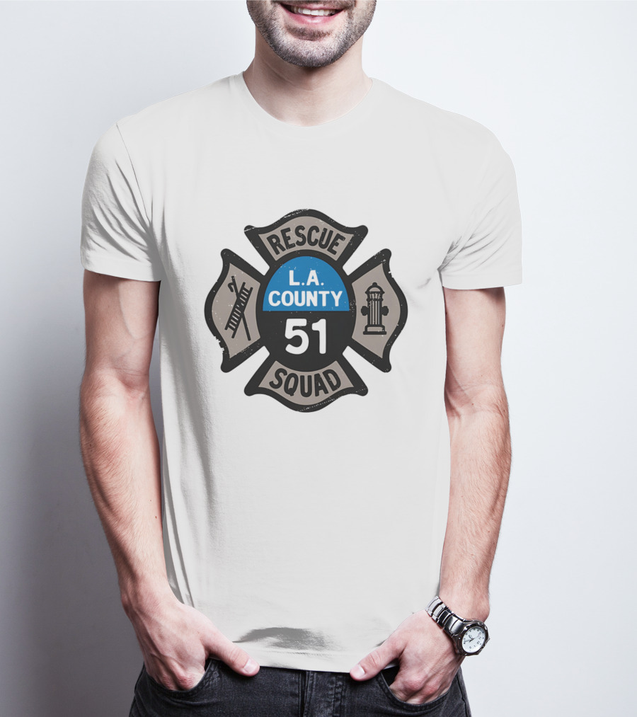 L.A. County Rescue Squad 51 Firefighter T-Shirt