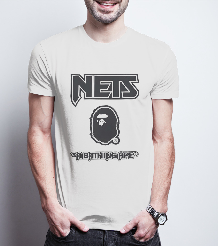 New Jersey Nets NBA A Bathing Ape Collaboration T-Shirt
