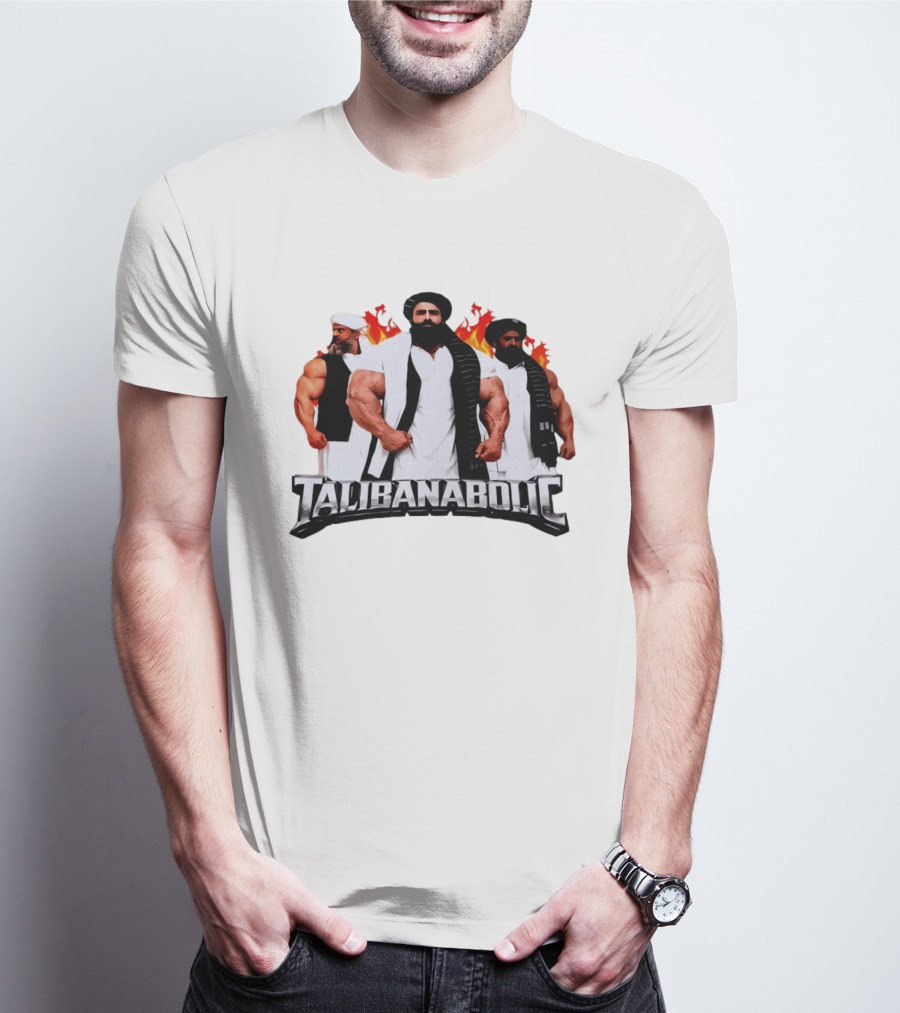 Talibanabolic Bodybuilders With Flames T-Shirt
