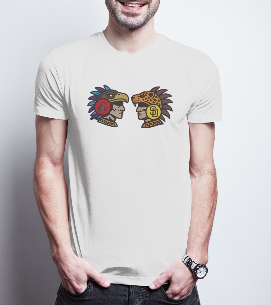 2026 MLB World Tour Mexico City Series Diamondbacks Vs Padres Aztec Style Logos T-Shirt