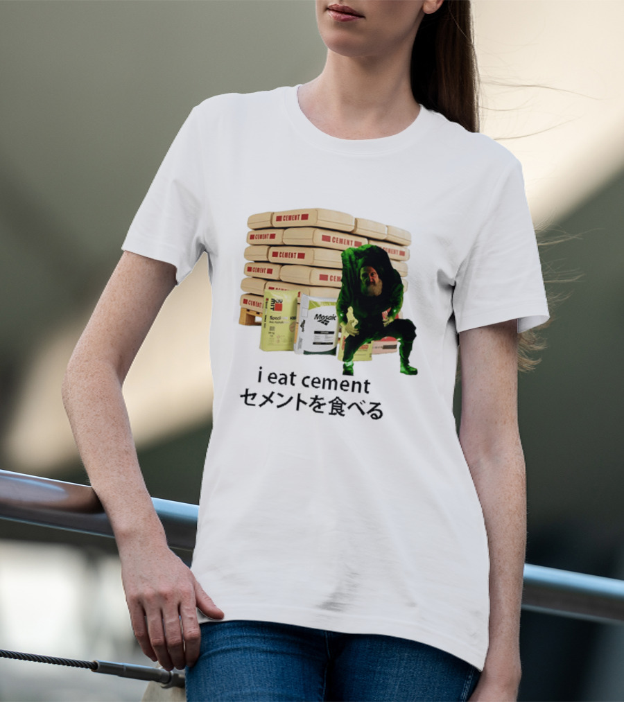 I Eat Cement Surreal Humor Poe's Favorite Snack Cement T-Shirt