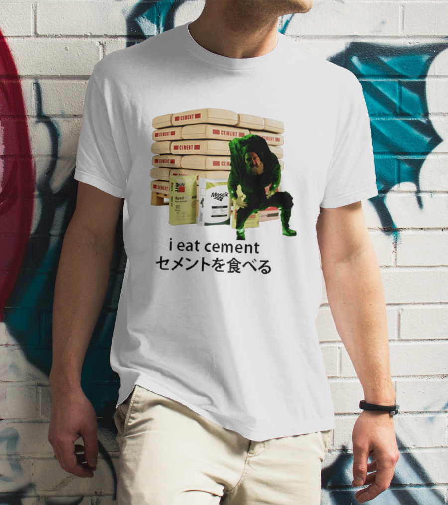 I Eat Cement Surreal Humor Poe's Favorite Snack Cement T-Shirt