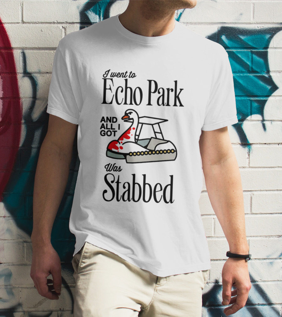 Echo Park Swan Stabbed Experience Paddle Boat Adventure T-Shirt
