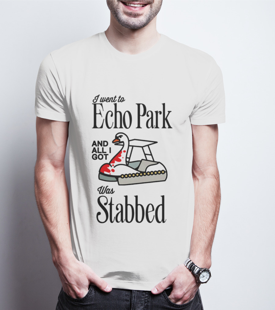 Echo Park Swan Stabbed Experience Paddle Boat Adventure T-Shirt