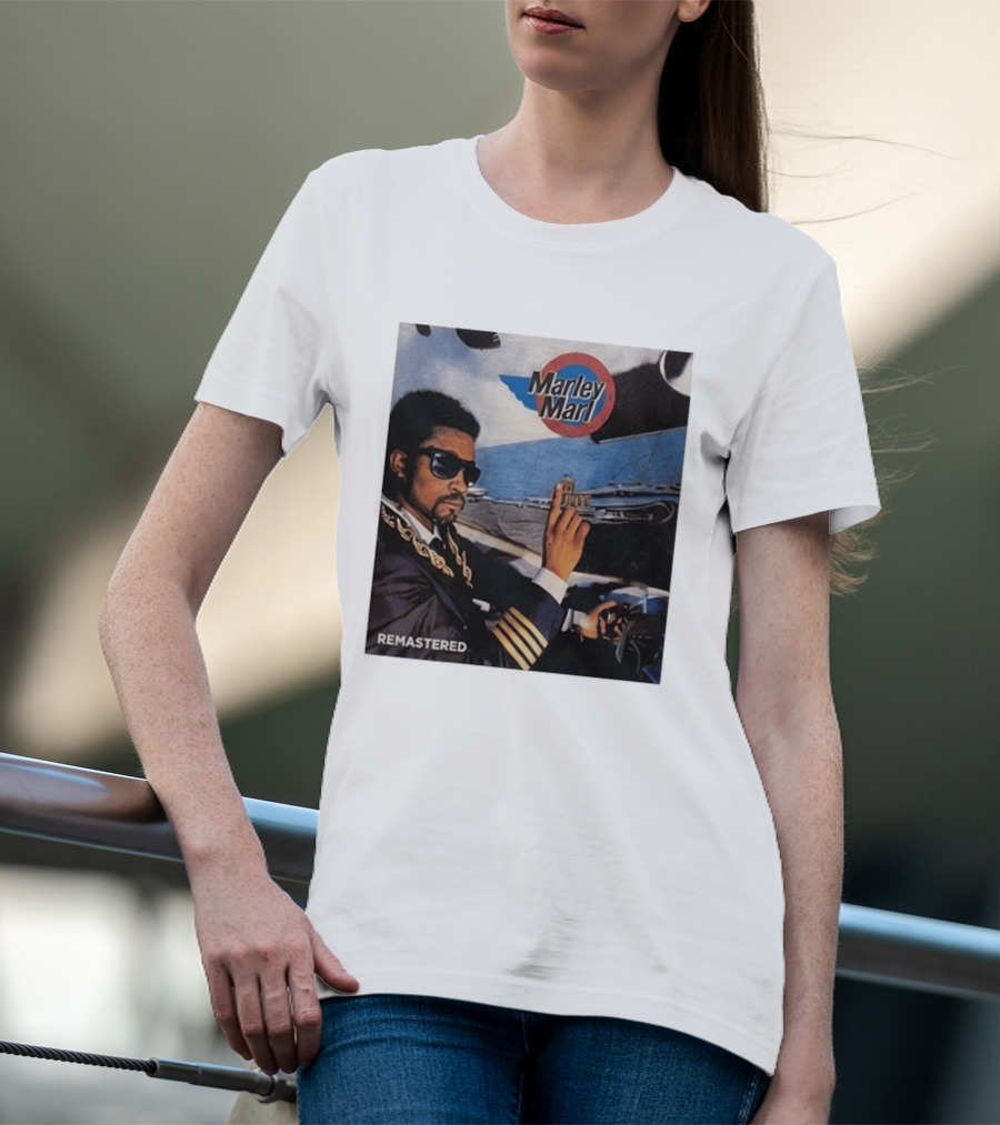 Marley Marl Remastered Cover With Sunglasses And Chains T-Shirt