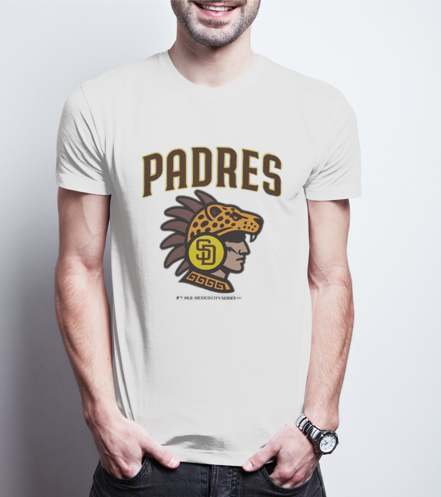 San Diego Padres MLB Mexico City Series 2026 Aztec Jaguar Warrior T-Shirt