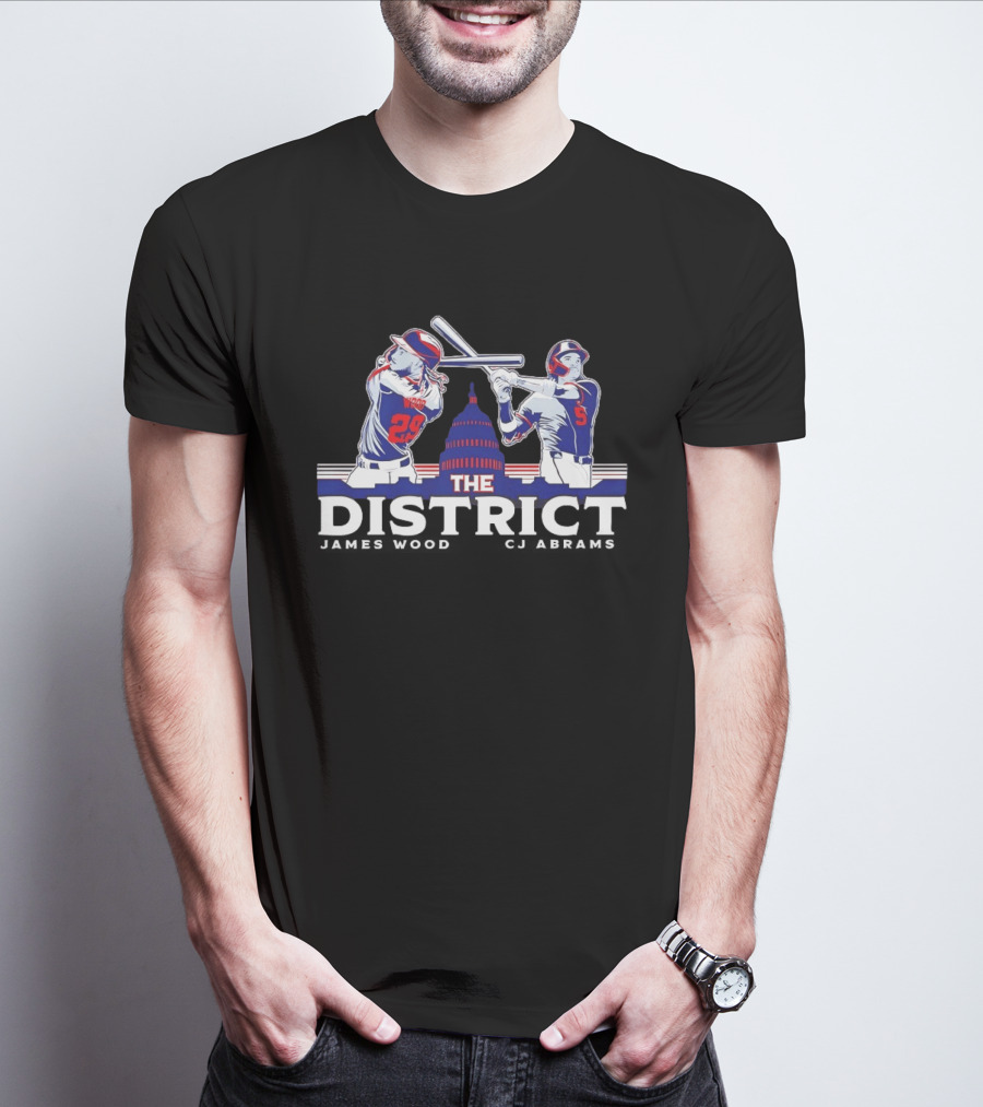 The District James Wood 29 CJ Abrams 5 Baseball Capitol Building T-Shirt