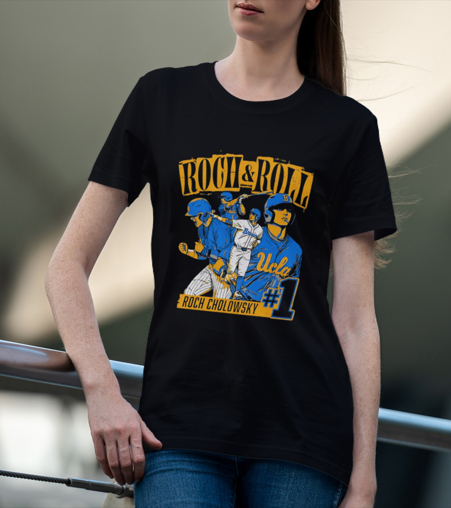 Roch Cholowsky UCLA Bruins Roch & Roll Baseball #1 T-Shirt