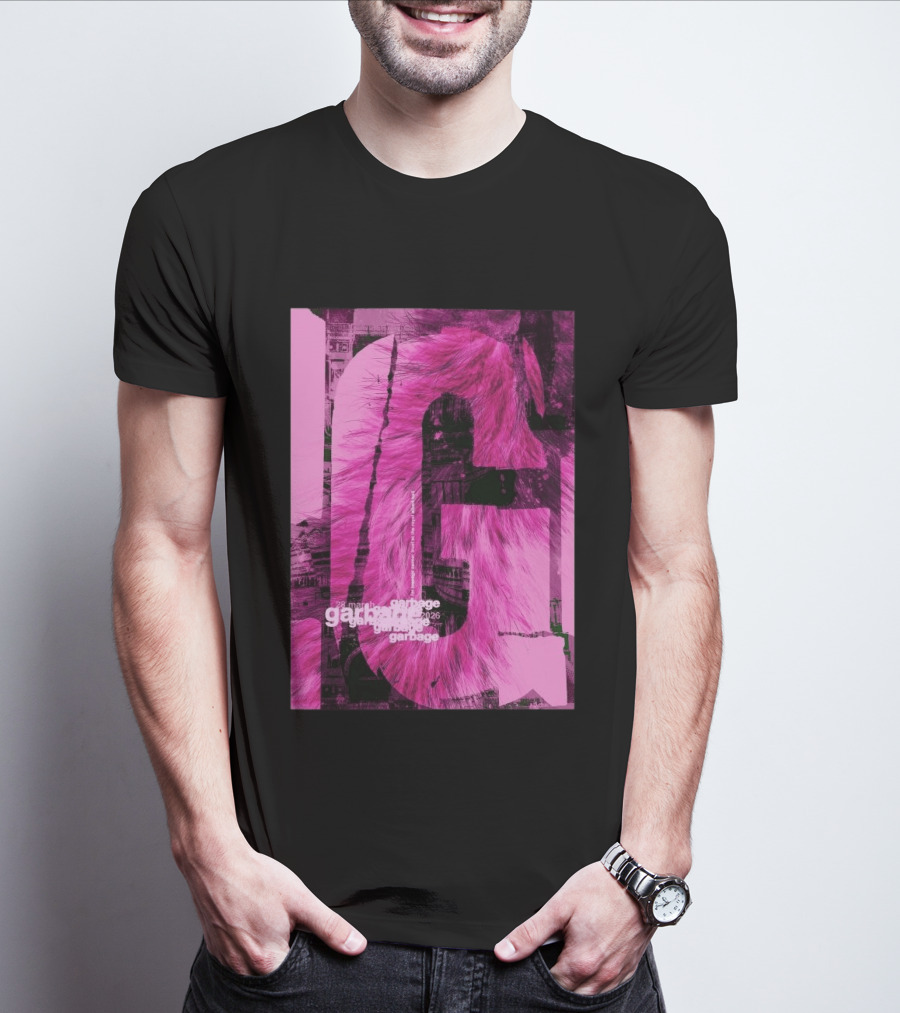 Garbage Royal Albert Hall April 2026 Tour Pink Fur T-Shirt