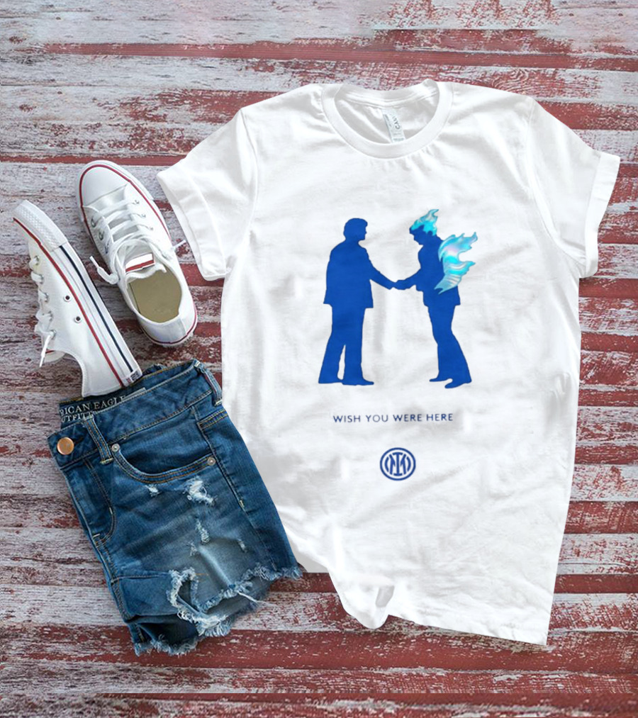 Inter Milan Pink Floyd Wish You Were Here Blue Silhouettes Iconic Collaboration T-Shirt
