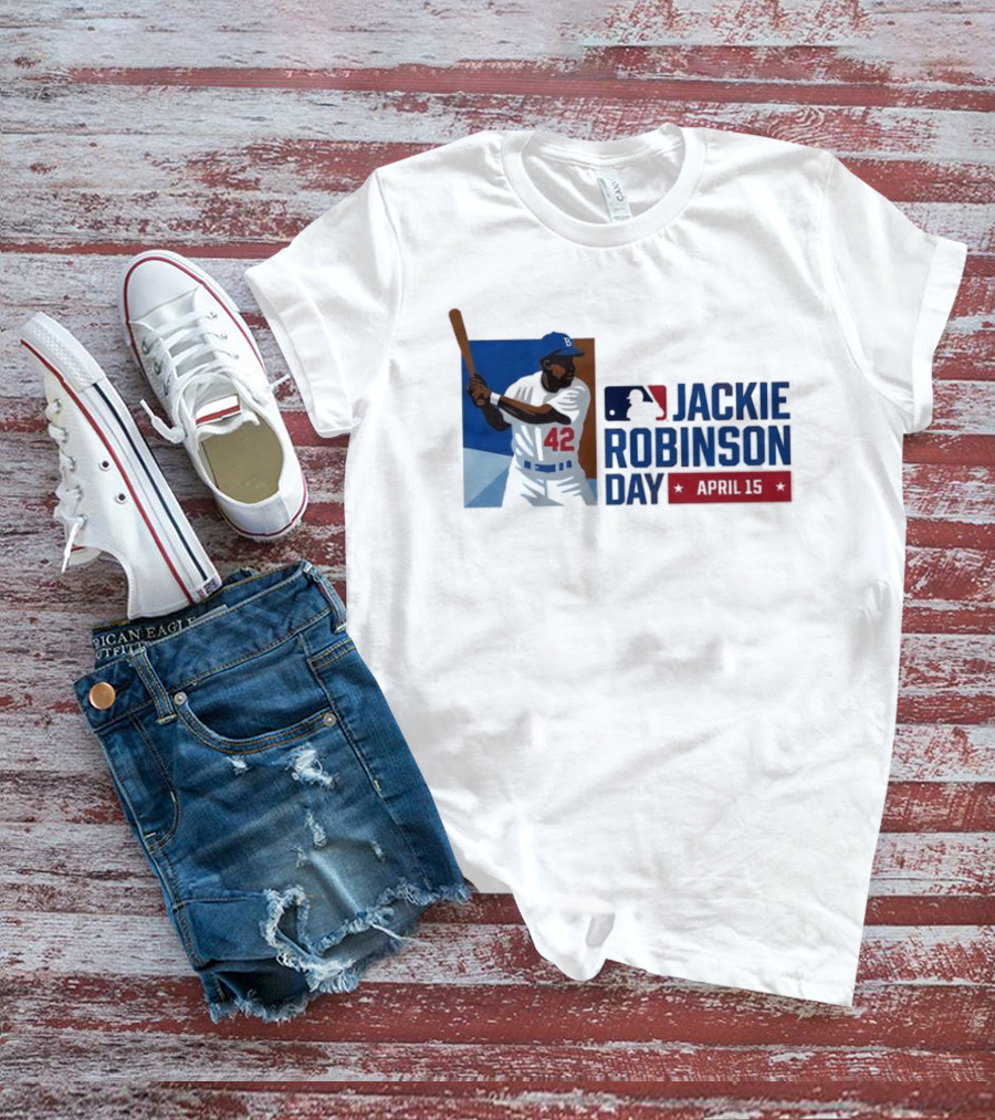 Jackie Robinson Day April 15 MLB 42 Iconic Baseball Legend T-Shirt