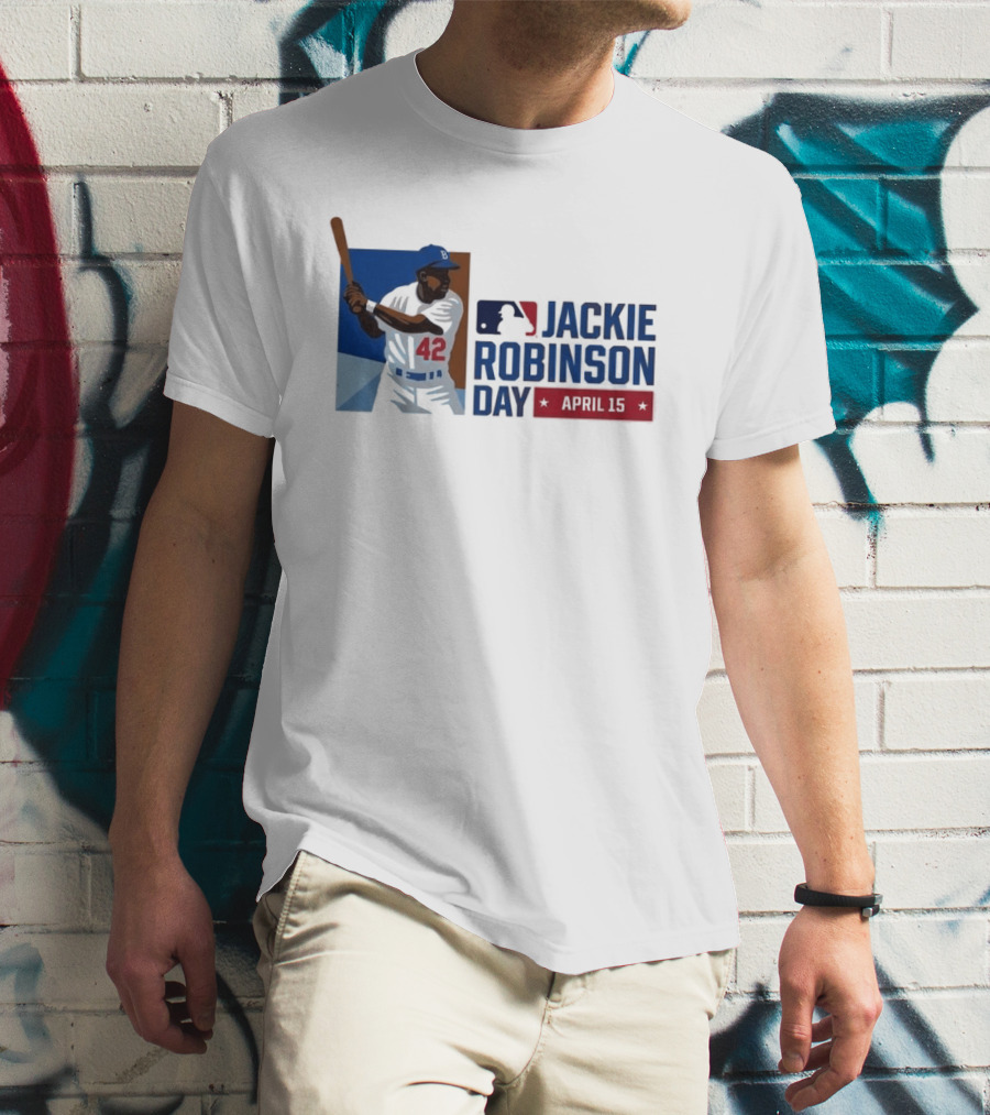 Jackie Robinson Day April 15 MLB 42 Iconic Baseball Legend T-Shirt