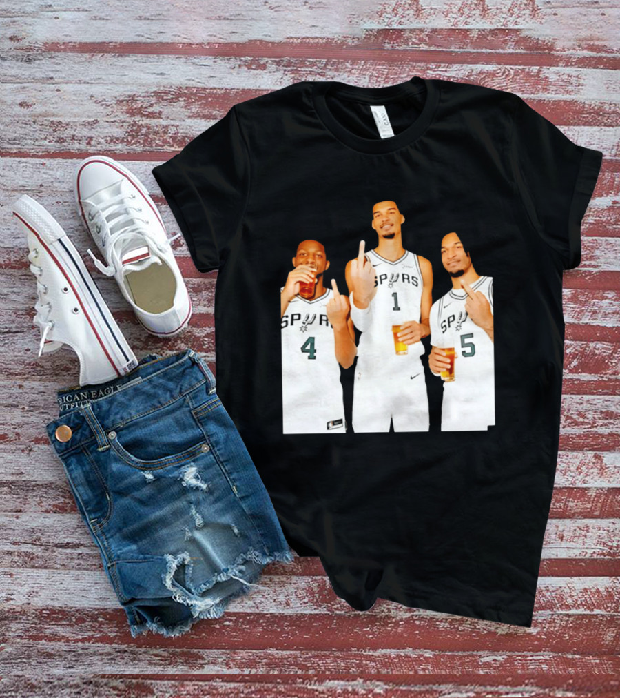 San Antonio Spurs Trinity Beers And Middle Finger Gesture T-Shirt