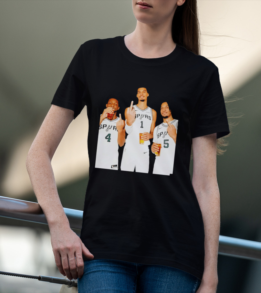 San Antonio Spurs Trinity Beers And Middle Finger Gesture T-Shirt