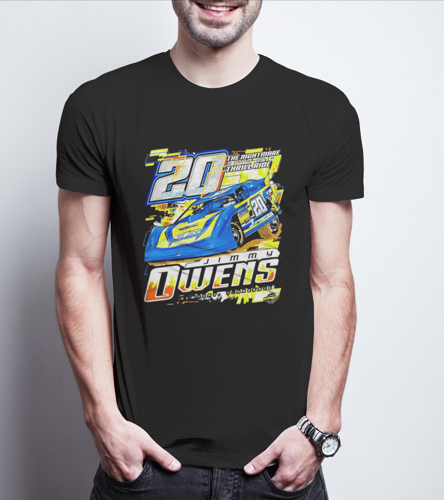 Jimmy Owens Racing 20 Nightmare Going On A Thrill Ride T-Shirt