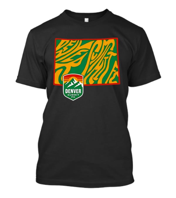 Denver Summit FC Groovy State Vibrant Mountain Soccer Club T-Shirt