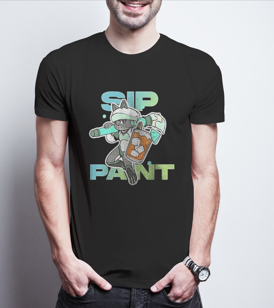 Sip Paint Ice Cool Character With Paint Roller T-Shirt