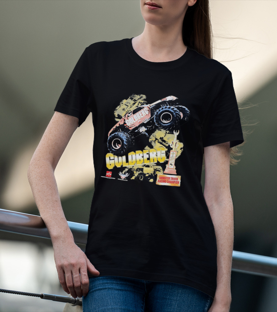 GOLDBERG Monster Truck Racing Champion Trophy SFX Block Party T-Shirt