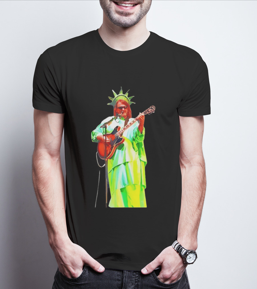 Randy Crabtree Widespread Panic Statue Of Liberty Guitarist T-Shirt
