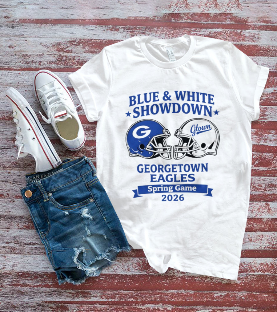 Blue And White Showdown Georgetown Eagles Spring Game 2026 T-Shirt